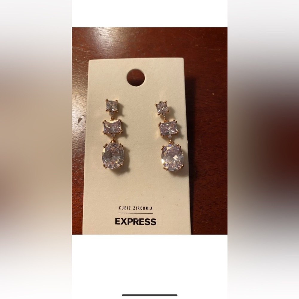 Brand New Cubic Zirconia Earrings from Express